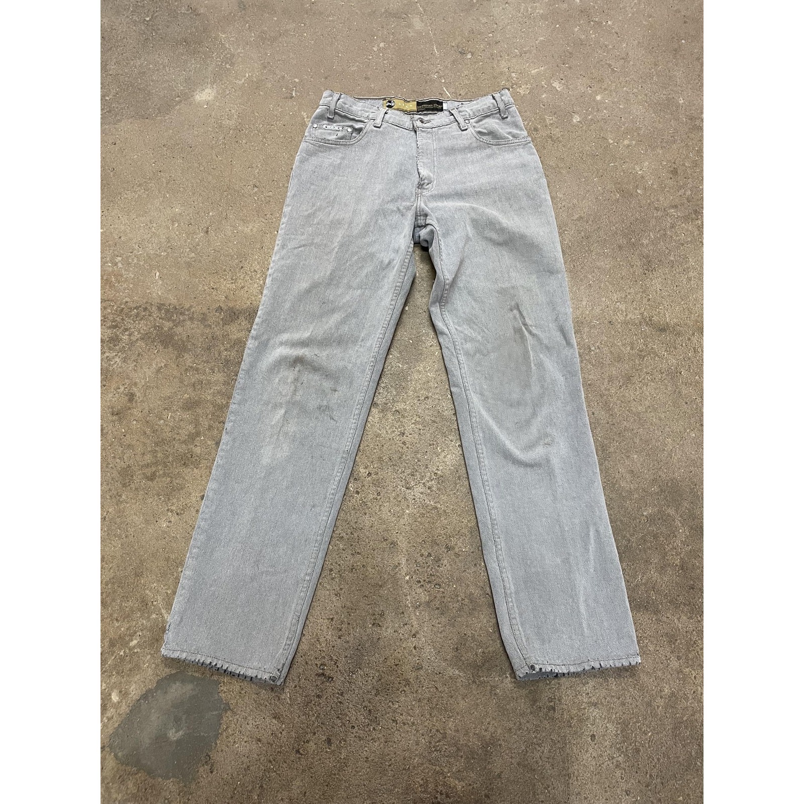 Vintage Levis Silvertab Lean Jeans Mens 31x34 Gray Denim Slim Straight Zip Fly